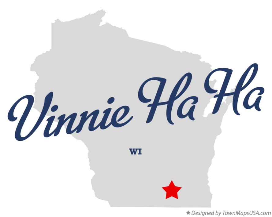 Map of Vinnie Ha Ha Wisconsin WI