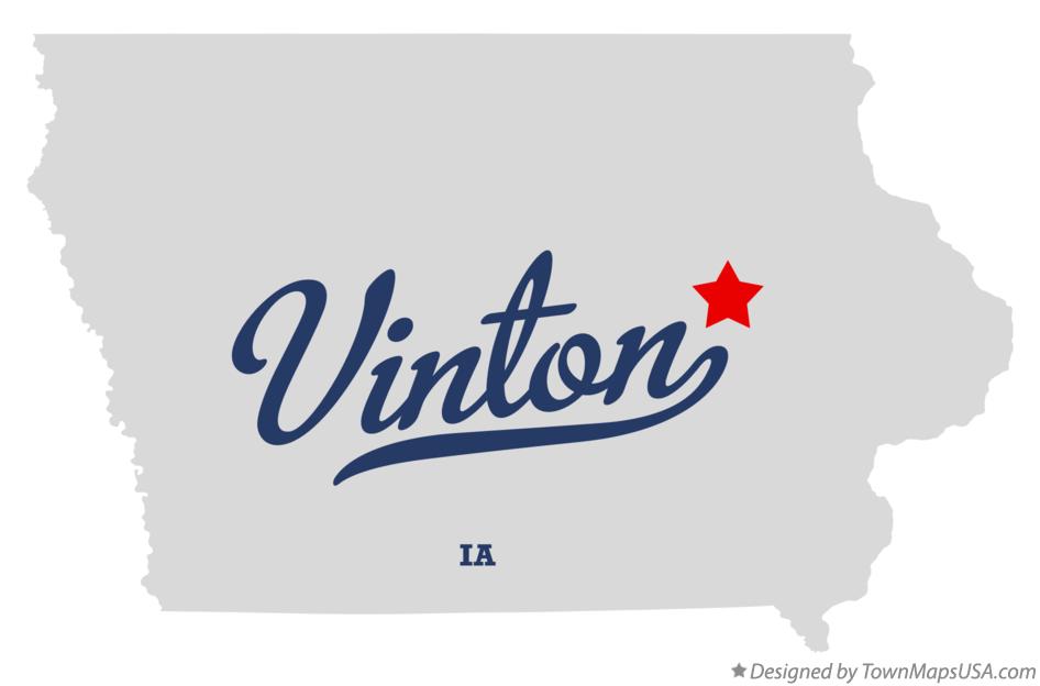 Map of Vinton Iowa IA