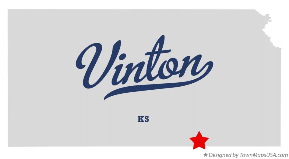 Map of Vinton Kansas KS