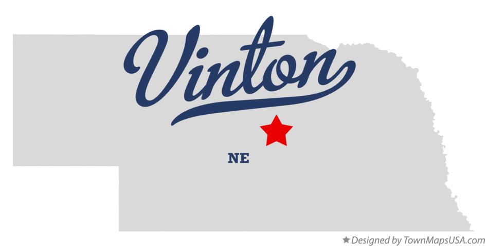 Map of Vinton Nebraska NE