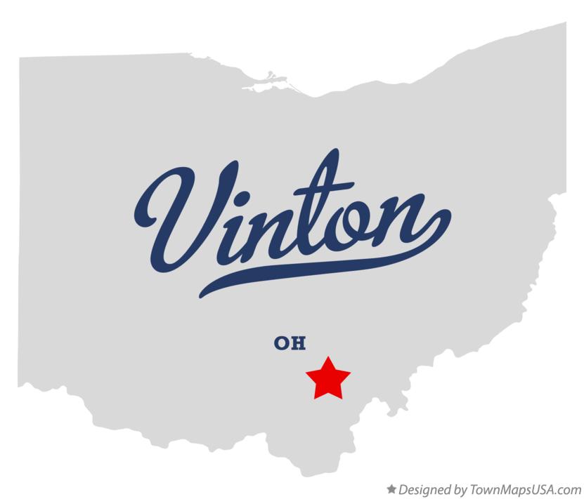 Map of Vinton Ohio OH