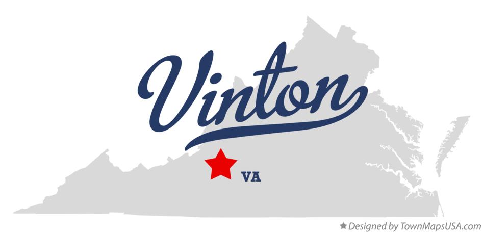 Map of Vinton Virginia VA