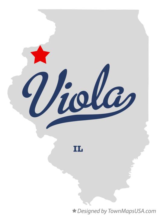 Map of Viola Illinois IL