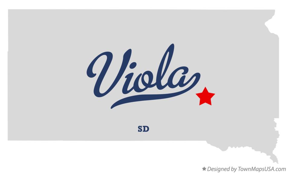 Map of Viola South Dakota SD