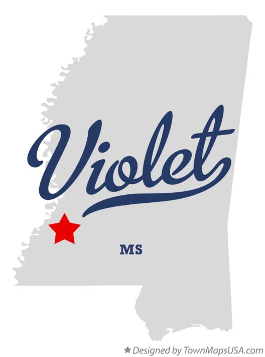 Map of Violet Mississippi MS