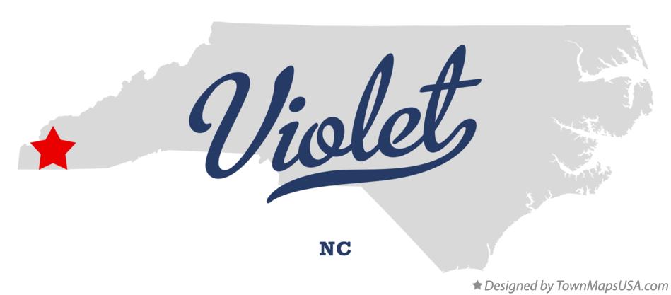 Map of Violet North Carolina NC