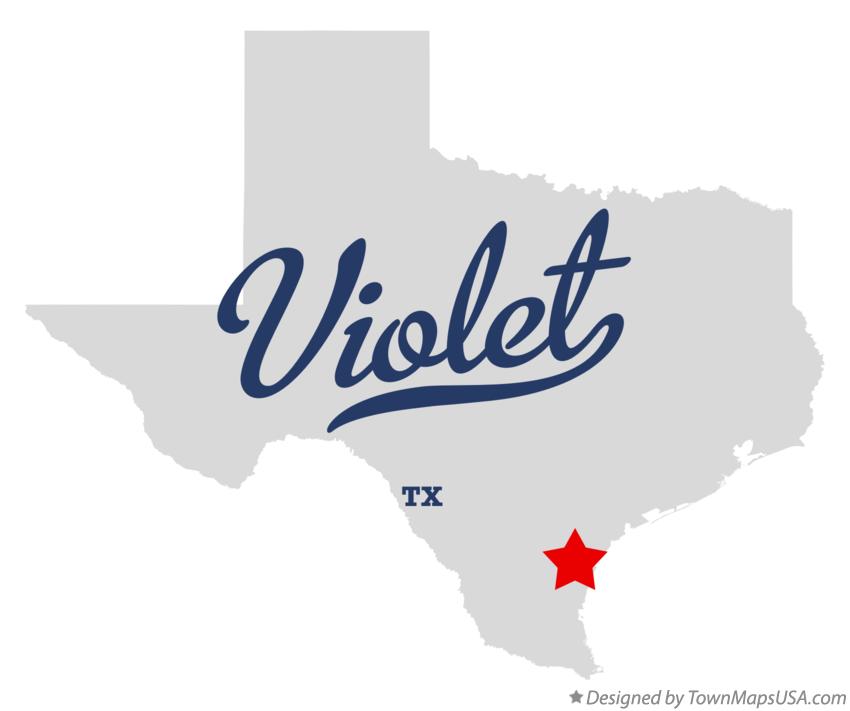 Map of Violet Texas TX