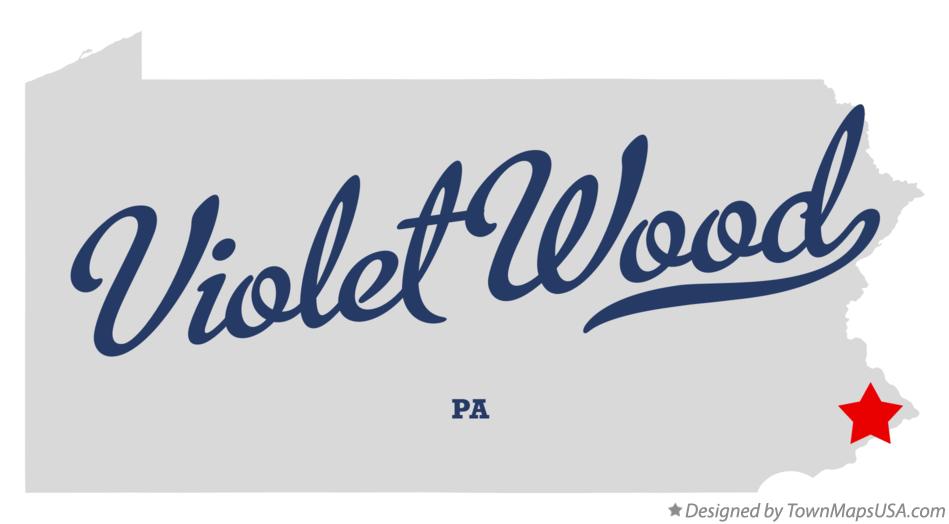 Map of Violet Wood Pennsylvania PA