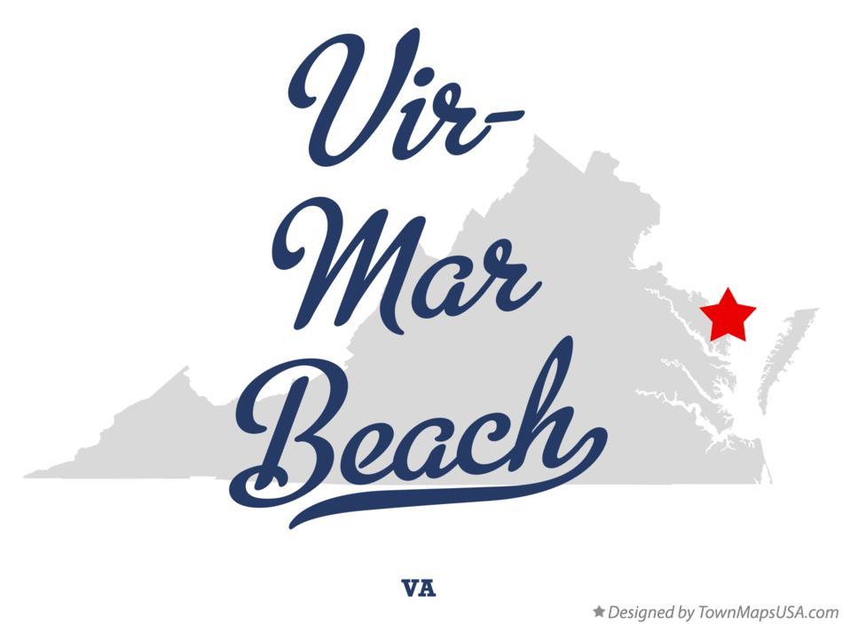 Map of Vir-Mar Beach Virginia VA
