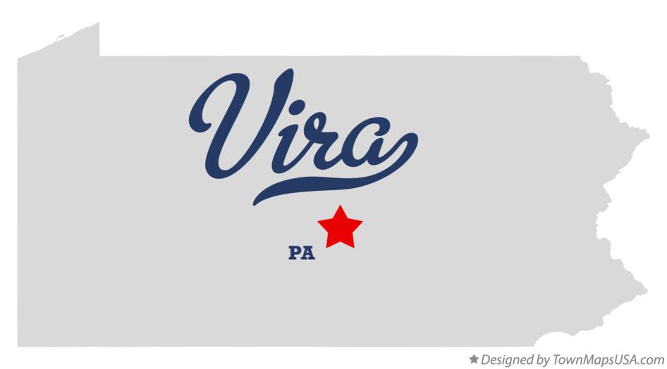Map of Vira Pennsylvania PA