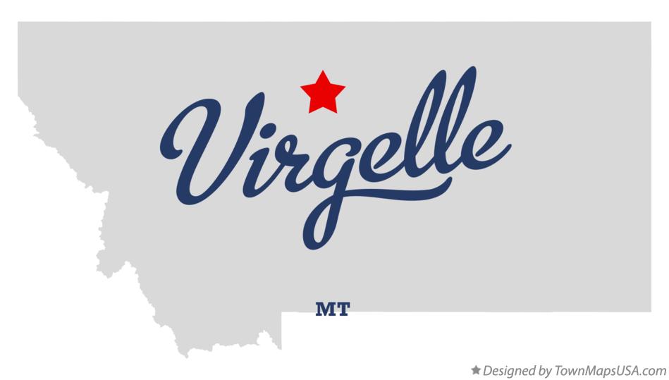 Map of Virgelle Montana MT