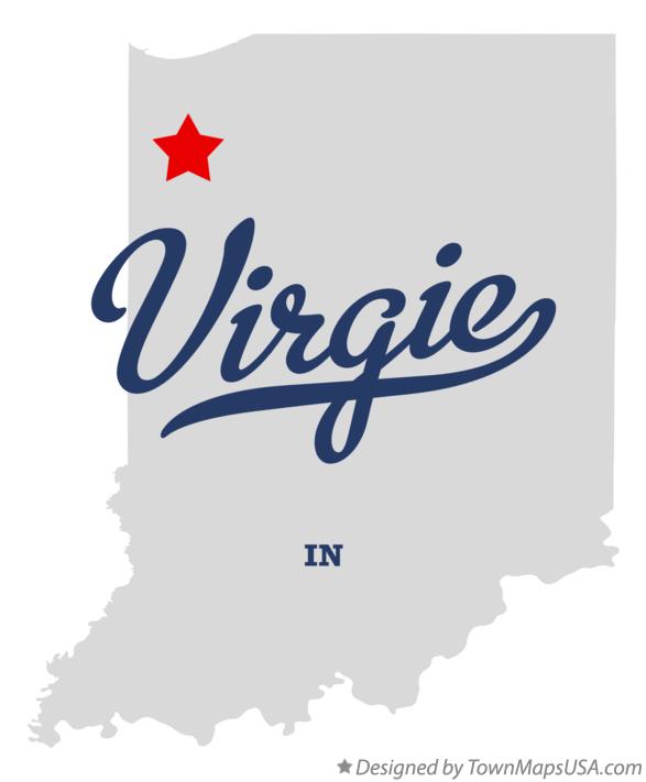 Map of Virgie Indiana IN