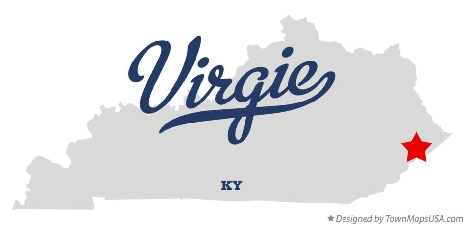 Map of Virgie Kentucky KY