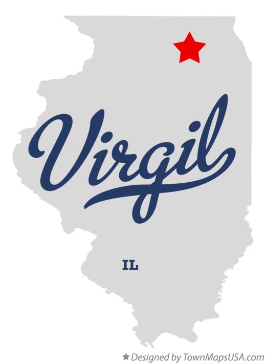 Map of Virgil Illinois IL