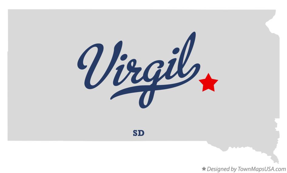 Map of Virgil South Dakota SD