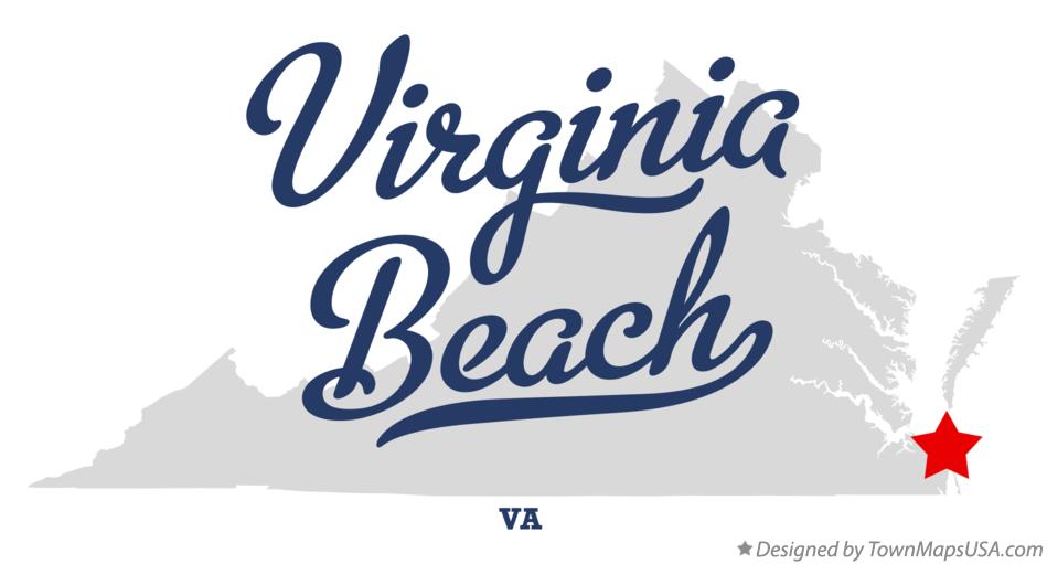 Map of Virginia Beach Virginia VA