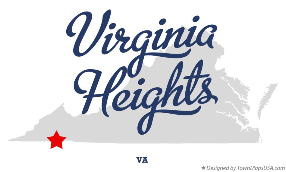 Map of Virginia Heights Virginia VA