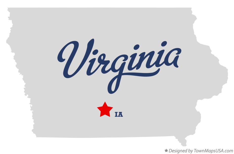 Map of Virginia Iowa IA