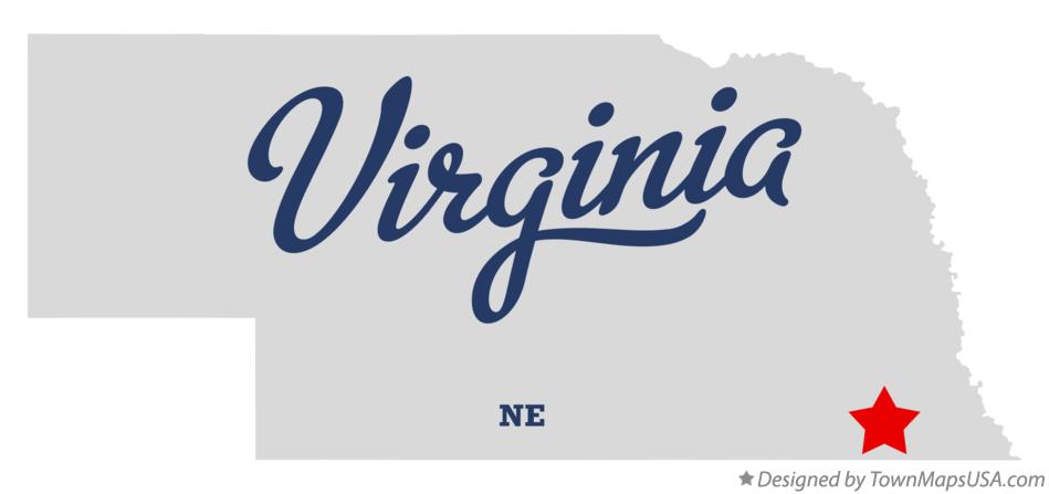 Map of Virginia Nebraska NE