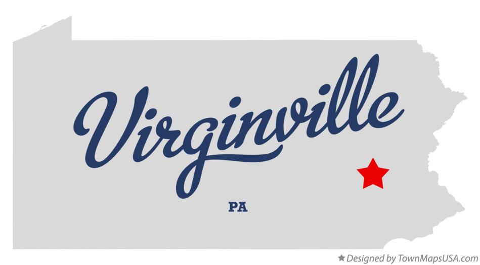 Map of Virginville Pennsylvania PA