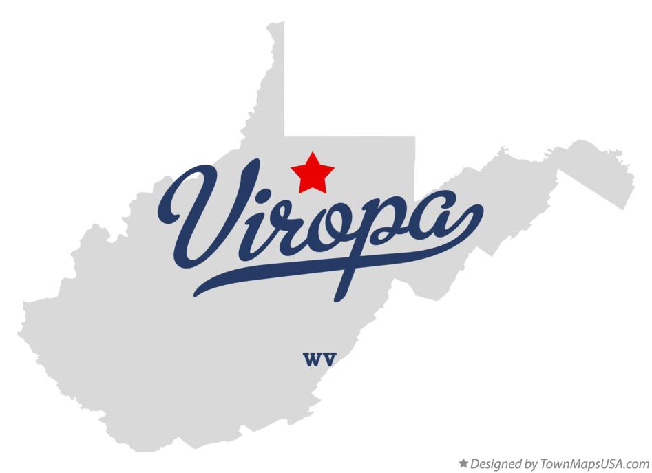 Map of Viropa West Virginia WV