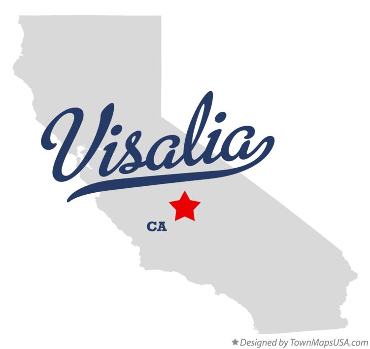 Map of Visalia California CA