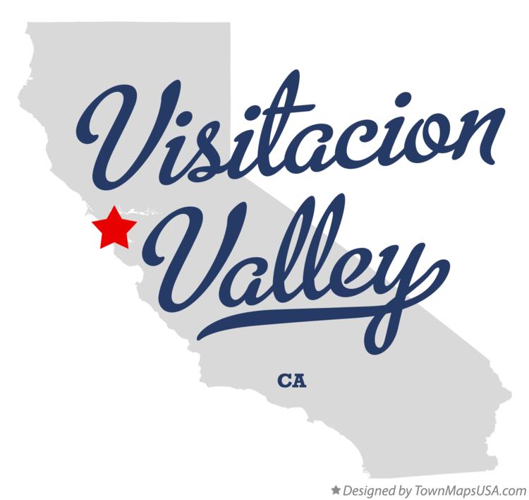 Map of Visitacion Valley California CA