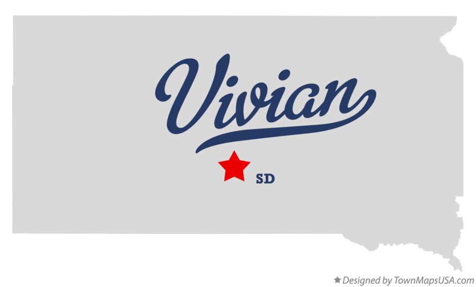 Map of Vivian South Dakota SD