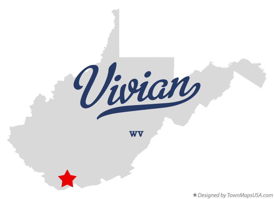 Map of Vivian West Virginia WV