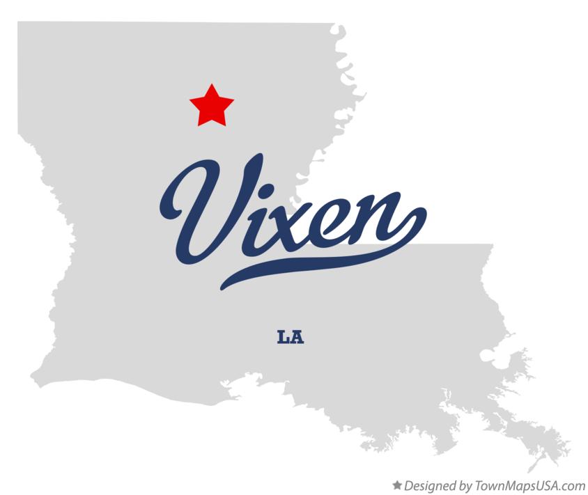 Map of Vixen Louisiana LA