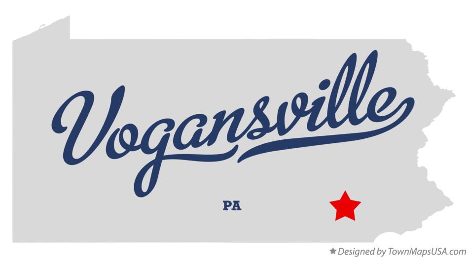 Map of Vogansville Pennsylvania PA