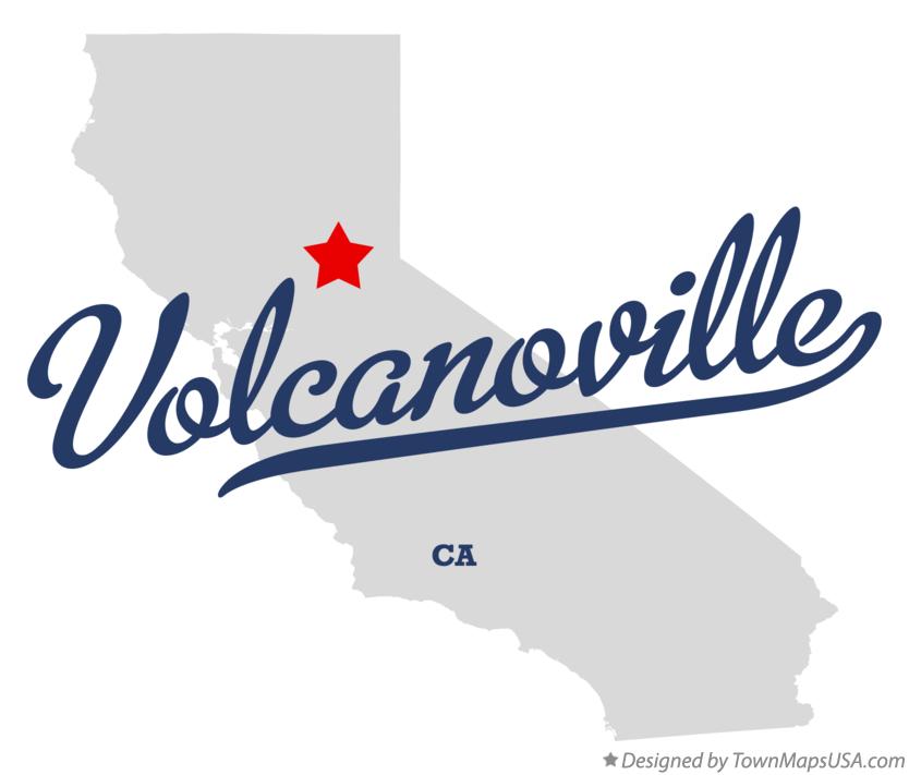 Map of Volcanoville California CA