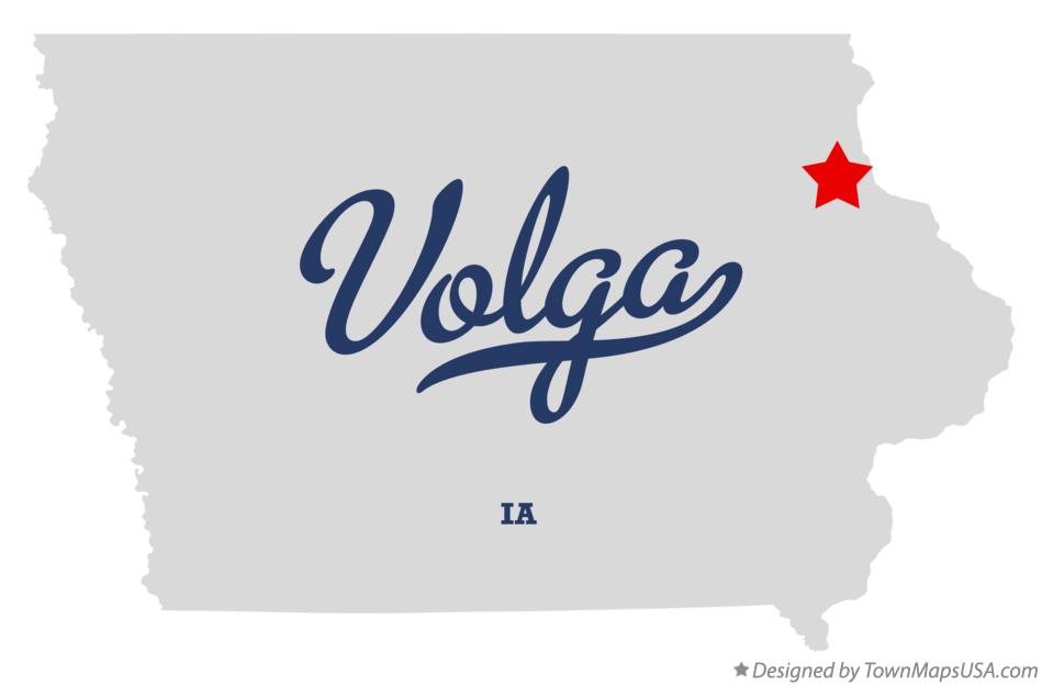 Map of Volga Iowa IA