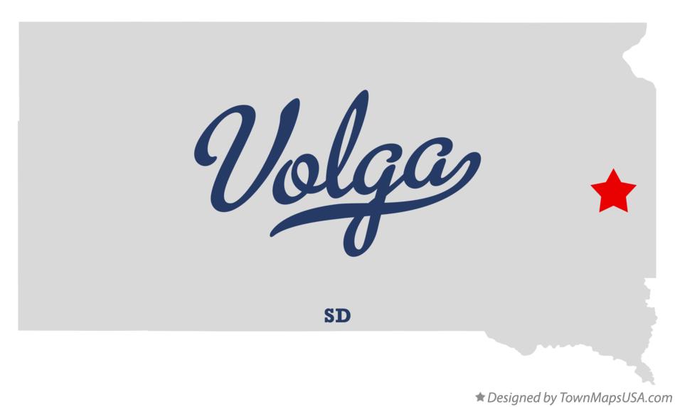 Map of Volga South Dakota SD