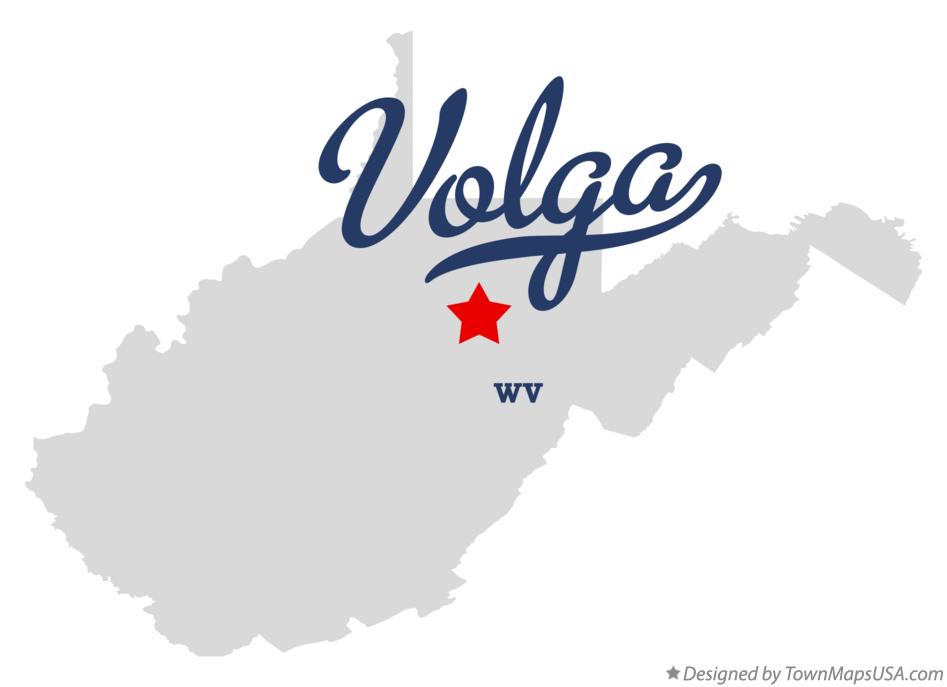 Map of Volga West Virginia WV