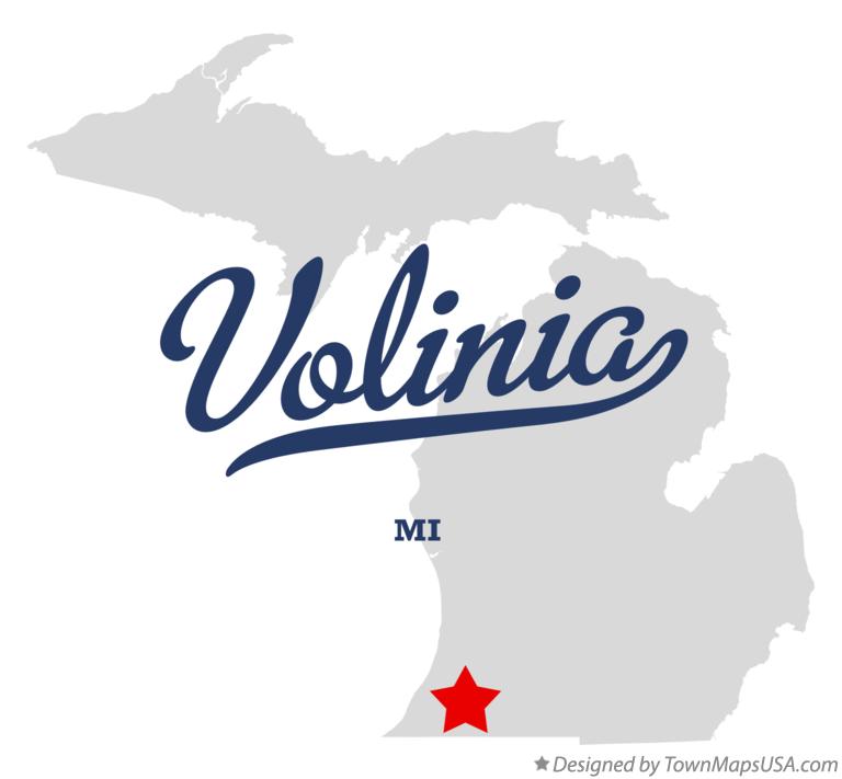 Map of Volinia Michigan MI