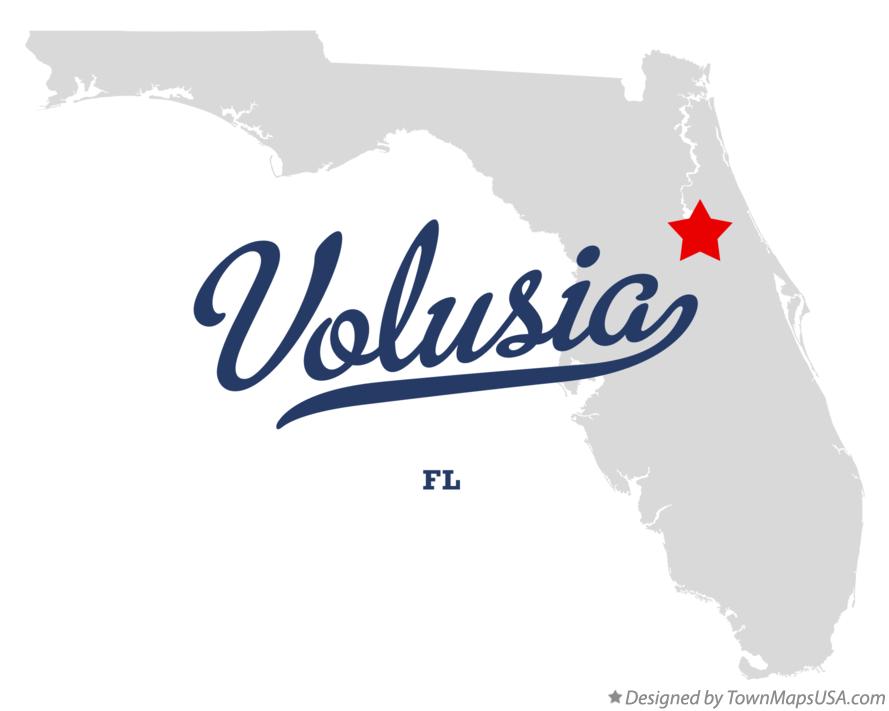 Map of Volusia Florida FL