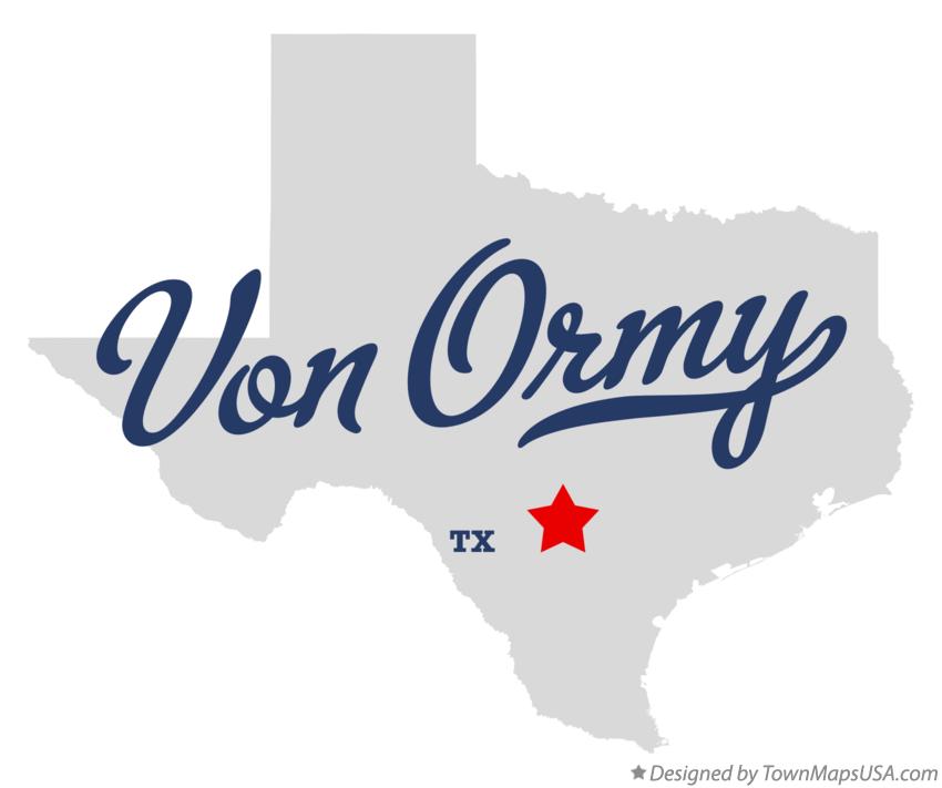 Map of Von Ormy Texas TX