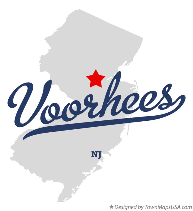 Map of Voorhees New Jersey NJ