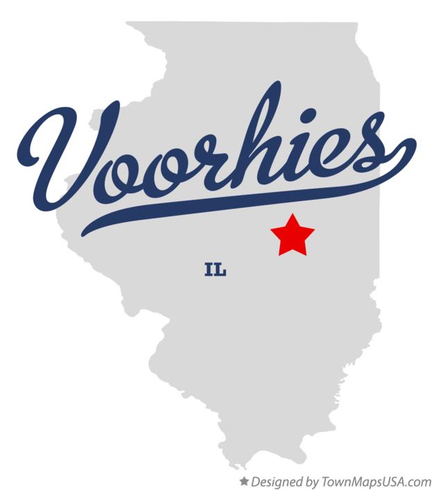 Map of Voorhies Illinois IL