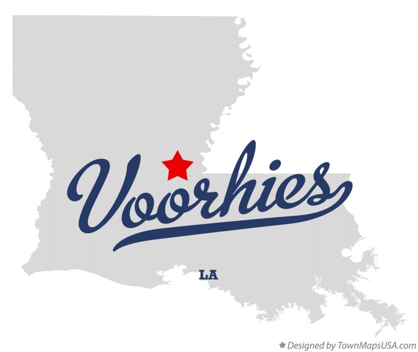 Map of Voorhies Louisiana LA
