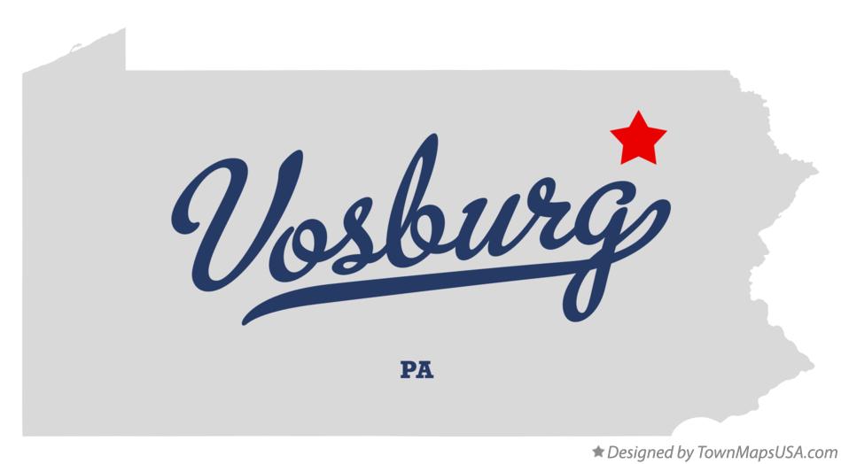 Map of Vosburg Pennsylvania PA