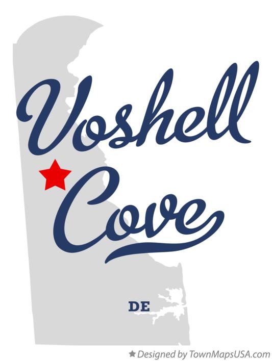 Map of Voshell Cove Delaware DE