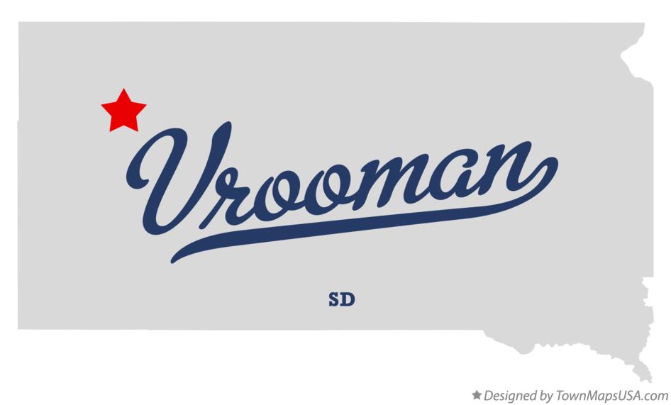 Map of Vrooman South Dakota SD