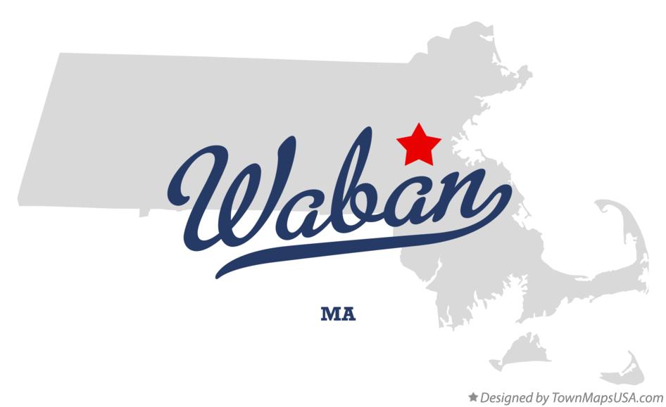 Map of Waban Massachusetts MA