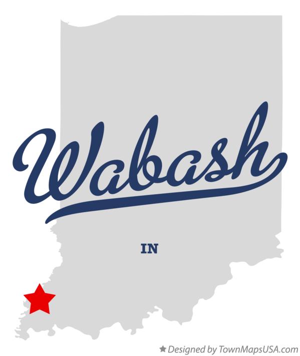 Map of Wabash Indiana IN