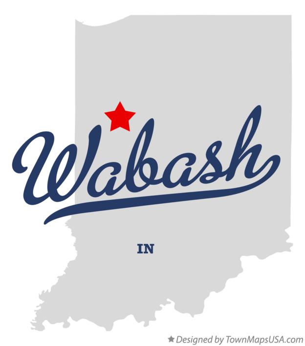 Map of Wabash Indiana IN