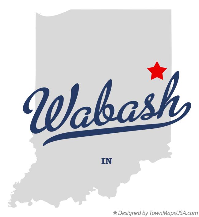 Map of Wabash Indiana IN