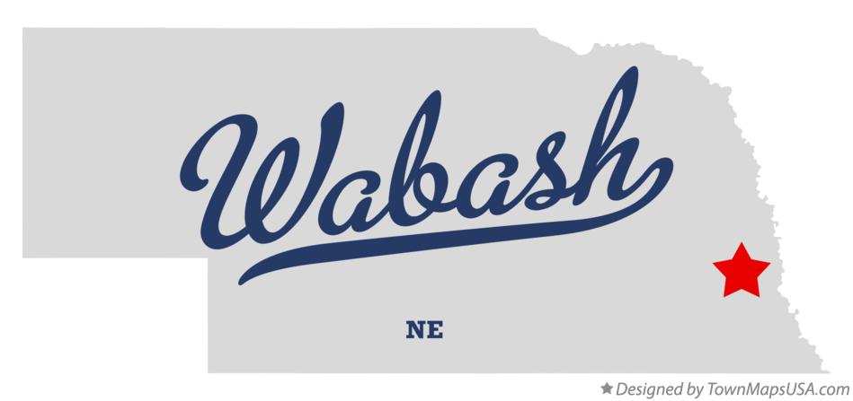 Map of Wabash Nebraska NE