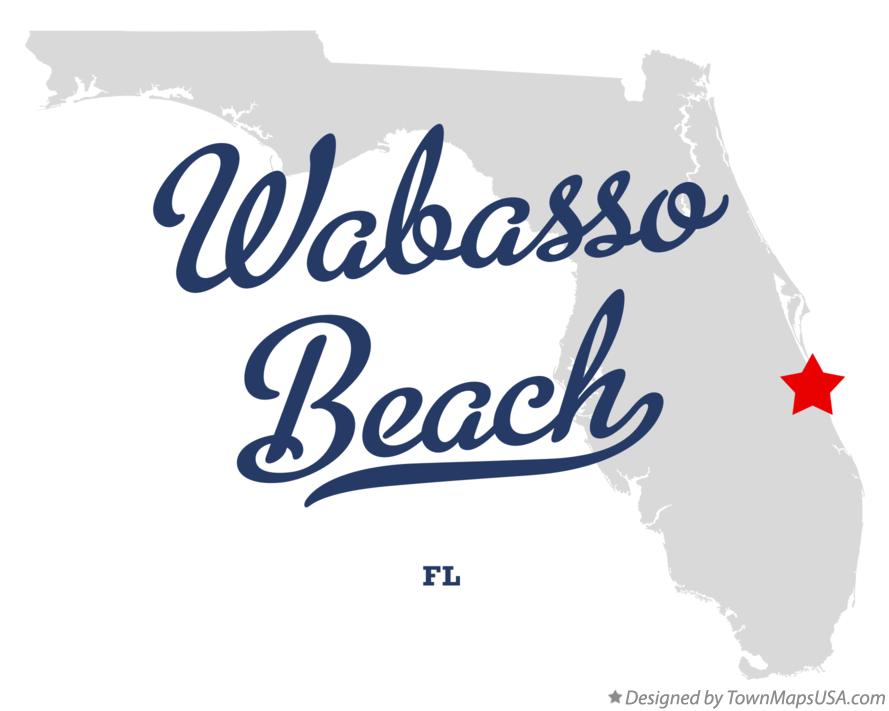Map of Wabasso Beach Florida FL